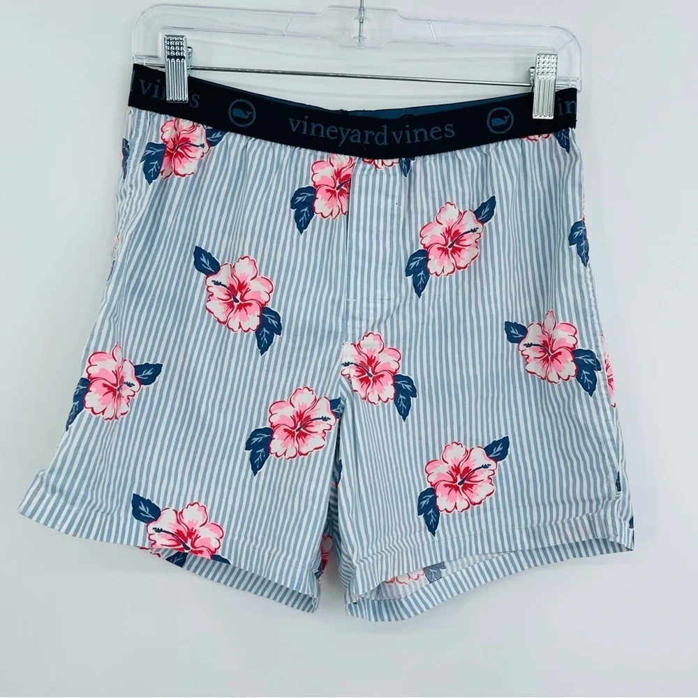 Vineyard Vines floral stripe boxer shorts men's size‎ XS